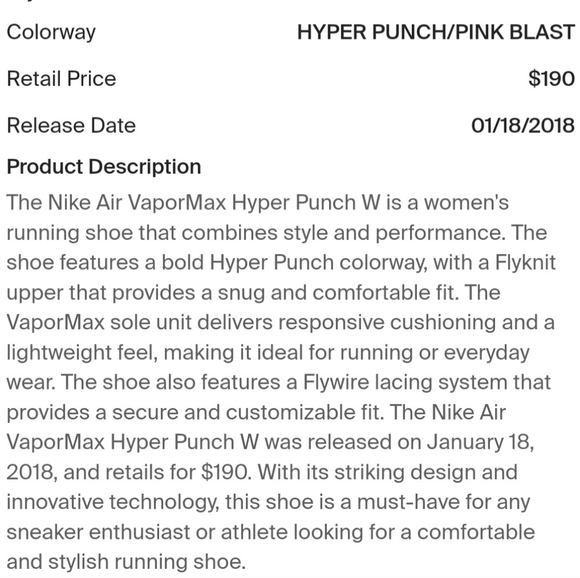 RARE Ladies NIKE Air Vapormax Hyper Punch - Picture 5 of 5
